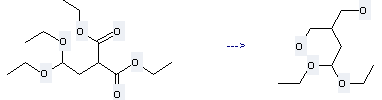 diethyl 2-(2,2-diethoxyethyl)propanedioate can be used to produce 2-(2,2-diethoxy-ethyl)-propane-1,3-diol